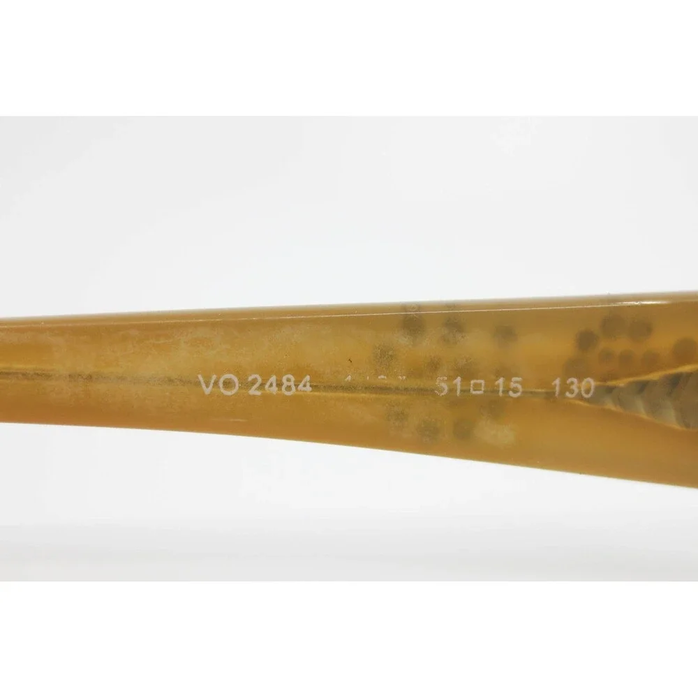 Vogue VO 2484 Brown Tan Rectangular Eyeglasses Frames 51-15-130 Womens Gold Dots